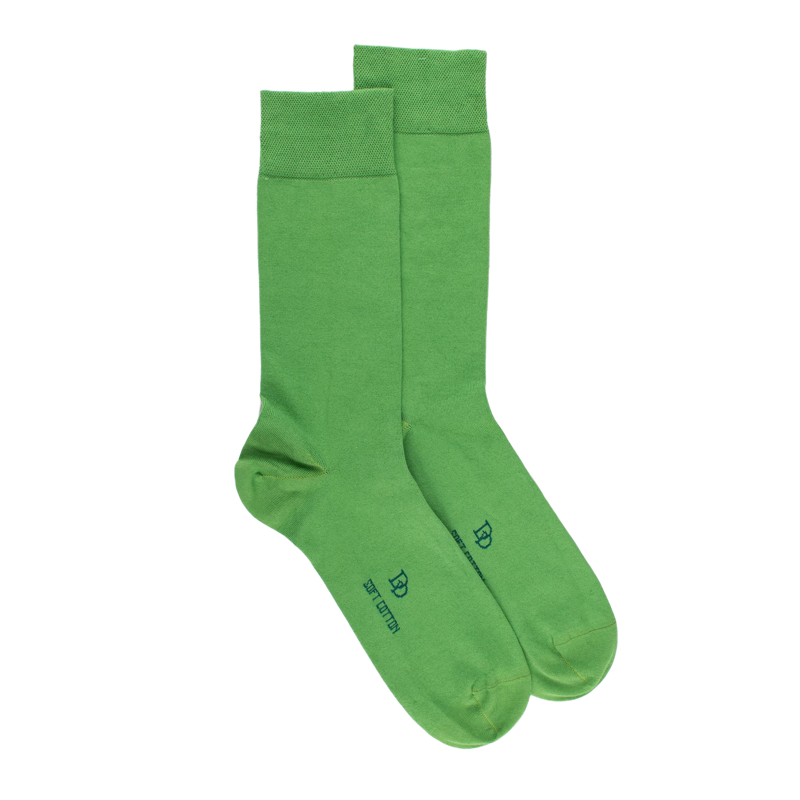 Men's fine gauge egyptian cotton socks - Avocado | Doré Doré