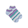 Women's glitter cotton sneaker socks with stripes - Azuline