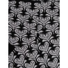 Women's short socks made of lisle with heart-shaped flower pattern and glitter effect - Black | Doré Doré