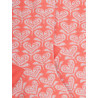 Women's short socks made of lisle with heart-shaped flower pattern and glitter effect - Salmon | Doré Doré