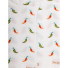 Men's short socks made of lisle patterned peppers - White | Doré Doré