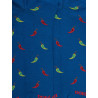 Men's short socks made of lisle patterned peppers - Blue Cosmos | Doré Doré