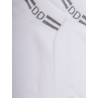 Women's short socks in plain cotton terry with stripes and glitter logo - White | Doré Doré