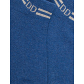 Women's short socks in plain cotton terry with stripes and glitter logo - Light Blue Jeans | Doré Doré