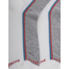 Women's short socks in cotton terry patterned colour blocks - White | Doré Doré