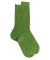 Men's ribbed socks made of 100% solid-colored Scottish thread - Green Country