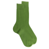 Men's ribbed socks made of 100% solid-colored Scottish thread - Green Country | Doré Doré