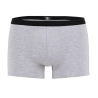 Men's plain melange stretch cotton underwear boxer shorts with logoed elastic band - Grey Stone | Doré Doré