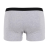 Men's plain melange stretch cotton underwear boxer shorts with logoed elastic band - Grey Stone | Doré Doré