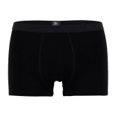 Underwear boxer shorts for men in plain stretch cotton with logoed elastic band - Black | Doré Doré