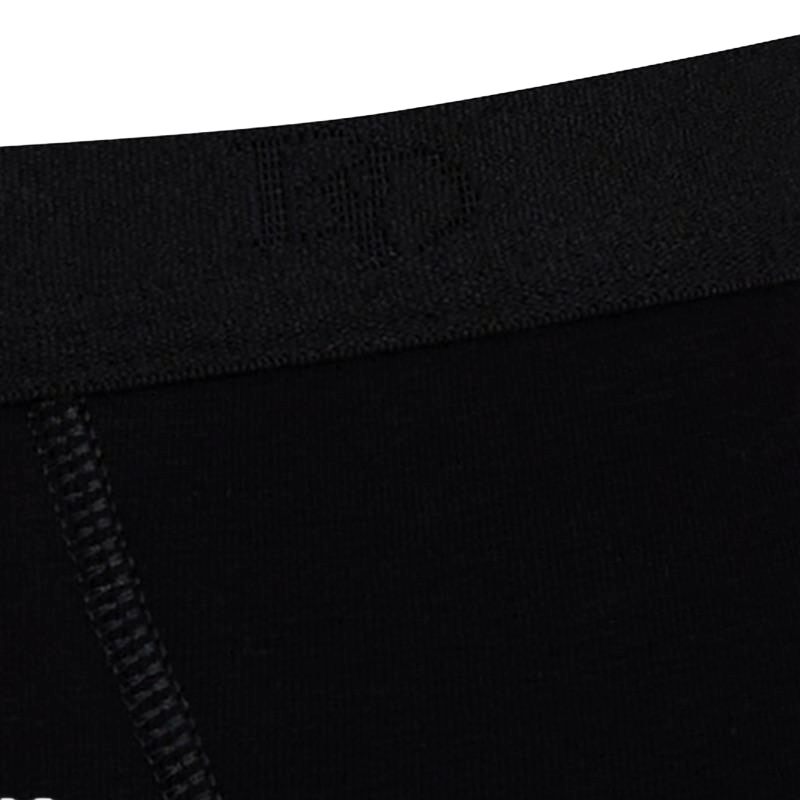 Underwear boxer shorts for men in plain stretch cotton with logoed elastic band - Black | Doré Doré