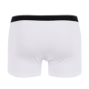 Underwear boxer shorts for men in plain stretch cotton with logoed elastic band - White | Doré Doré