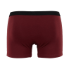 Underwear boxer shorts for men in plain stretch cotton with logoed elastic band - Aubergine | Doré Doré