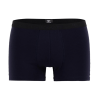 Underwear boxer shorts for men in plain stretch cotton with logoed elastic band - Dark blue | Doré Doré