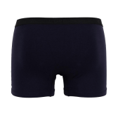 Underwear boxer shorts for men in plain stretch cotton with logoed elastic band - Dark blue | Doré Doré