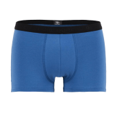 Underwear boxer shorts for men in plain stretch cotton with logoed elastic band - Blue Macadam | Doré Doré
