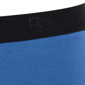 Underwear boxer shorts for men in plain stretch cotton with logoed elastic band - Blue Macadam | Doré Doré