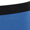 Underwear boxer shorts for men in plain stretch cotton with logoed elastic band - Blue Macadam | Doré Doré