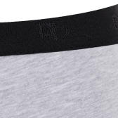 Men's plain melange stretch cotton underwear boxer shorts with logoed elastic band - Grey Stone | Doré Doré