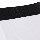 Underwear boxer shorts for men in plain stretch cotton with logoed elastic band - White | Doré Doré