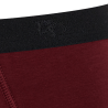 Underwear boxer shorts for men in plain stretch cotton with logoed elastic band - Aubergine | Doré Doré