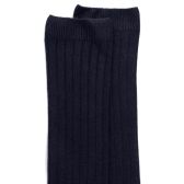 Blue ribbed knee high socks in soft cotton for children | Doré Doré