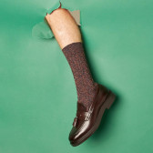 Multicoloured blend recycled cotton socks with cable stitch | Doré Doré