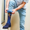Men's cotton socks with allover pattern of Paris' Champs-Elysées - Dark blue | Doré Doré