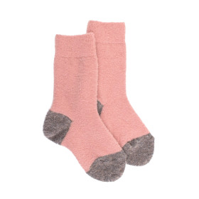 Children's fleece socks - Praline pink | Doré Doré