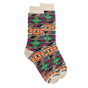 Men's cotton socks with colorful tribal geometries pattern - Beige Linen