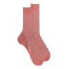 Men's mercerised cotton lisle two-tone socks - Red & metal