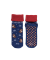 Non-slip socks with dog and snow designs