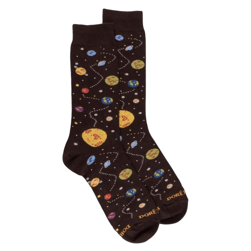 Planet cotton socks – Brown | Doré Doré