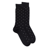 Wool socks with tie design - Black | Doré Doré