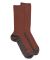 Geometric wool socks - Brown and orange