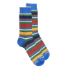 Men's socks in cotton - Multicolour stripes - Blue background | Doré Doré