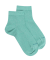 Women's cotton socks with shiny lurex effect - Green