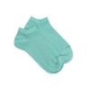 Women's cotton socks with shiny lurex effect - Green | Doré Doré