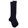 Blue ribbed knee high socks in soft cotton for children | Doré Doré