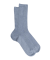 Comfort cotton socks without elasticated top - Ice blue
