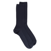 Wool socks with elastic-free edges - Dark blue | Doré Doré