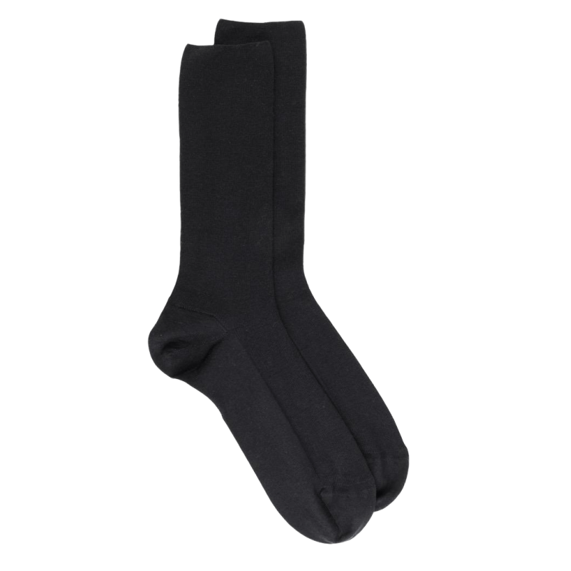 Wool socks with elastic-free edges - Black | Doré Doré