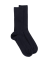 Women's comfort cotton socks with elastic-free edges - Dark blue