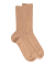 Women's comfort cotton socks with elastic-free edges - Beige