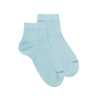 Women's glitter cotton ankle socks - Cyan