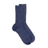 Women's comfort cotton socks with elastic-free edges - Denim blue