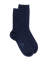 Women's soft cotton socks with soft edges - Navy blue