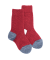 Children's fleece socks - Red and blue