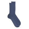 Comfort cotton socks without elasticated top - Blue