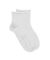 Women's jersey knit ankle socks with roll'top - White